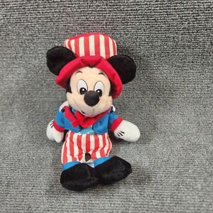 Vintage Mickey Mouse Plush Bean Bag 7" Disneyland Resort Uncle Sam USA